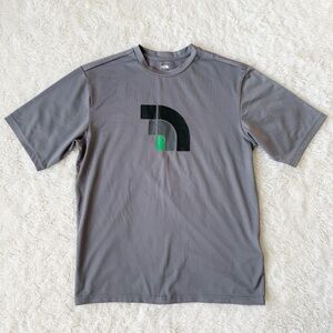 The North Face Men Gray Half Dome Print Technical T-Shirt Outdoor Activewear